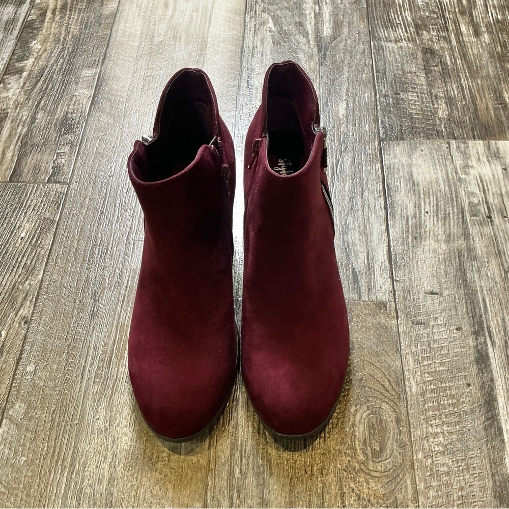Style & Co. Deep Red Ankle Booties Size 8.5 W - Picture 12 of 12